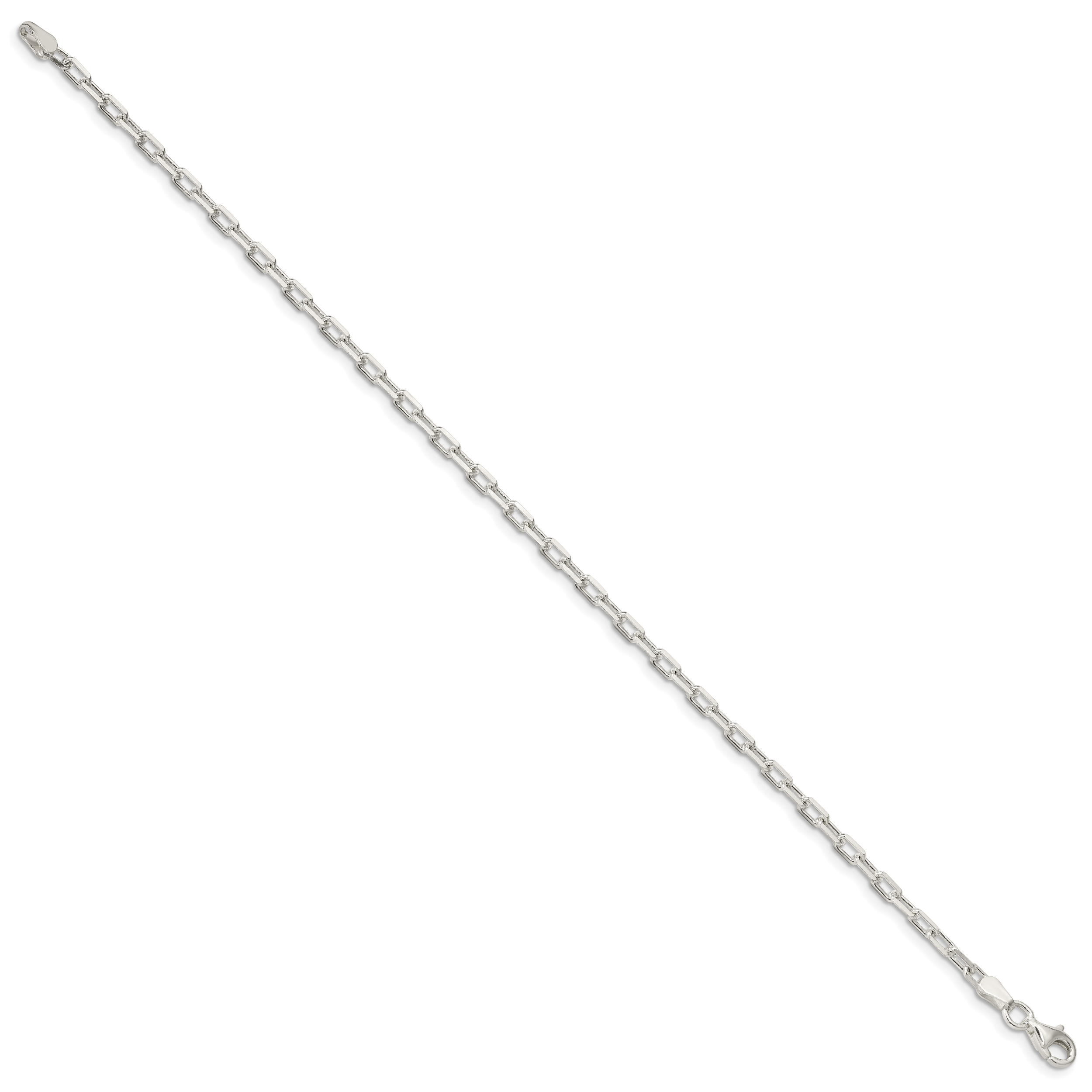 Sterling Silver 2.9mm Diamond-cut Long Link Cable Chain Secondary image