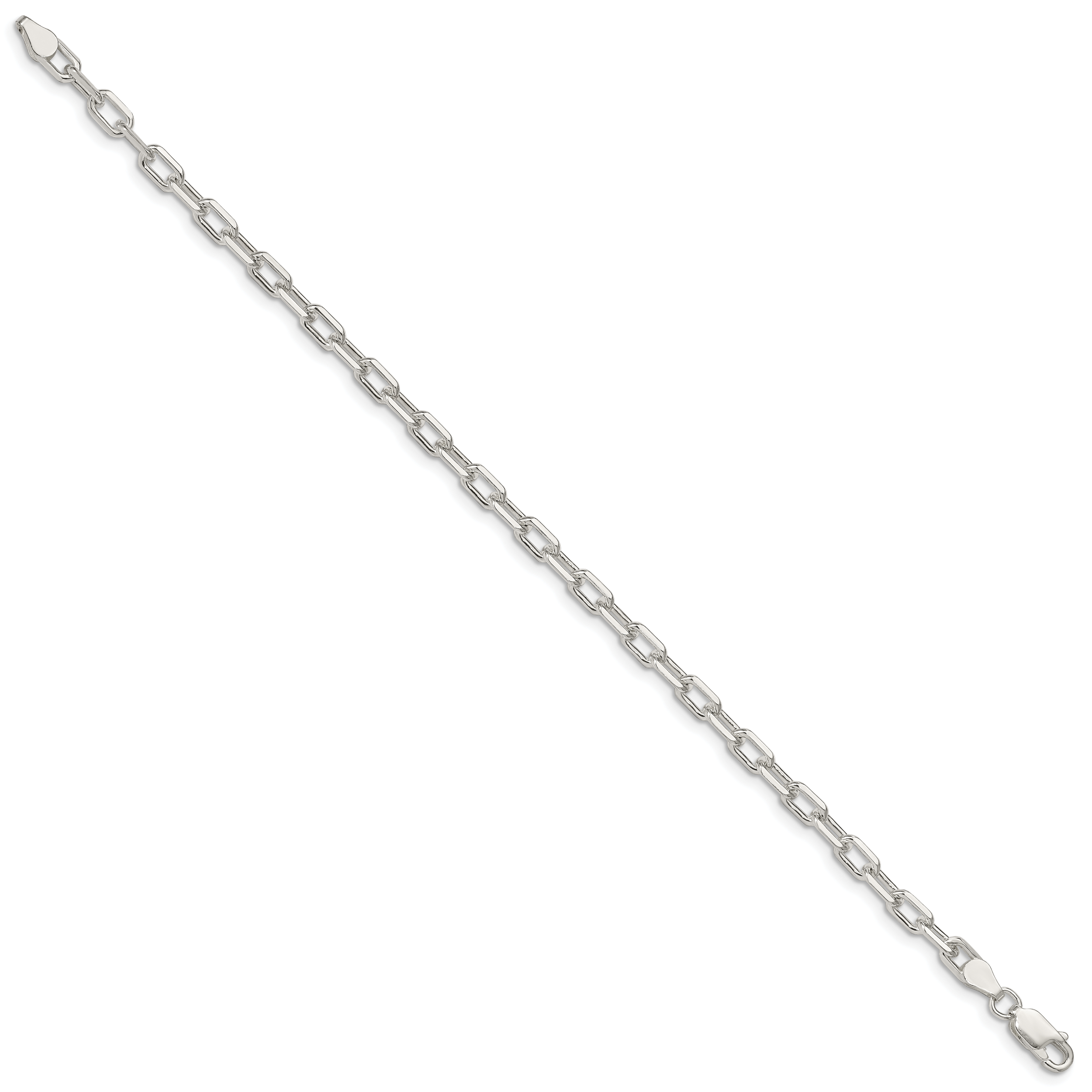 Sterling Silver 4.3mm Diamond-cut Long Link Cable Chain Secondary image