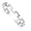 Sterling Silver Rhodium-plated Polished Fancy Cuff Bangle