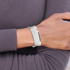 Sophia Jewelers Sterling Silver 925 Engravable Polished Cuff Bangle