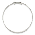 Sterling Silver Polished Adjustable ID Baby Bangle Bracelet