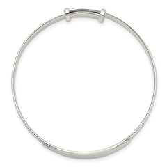 Sterling Silver Polished Adjustable ID Baby Bangle Bracelet