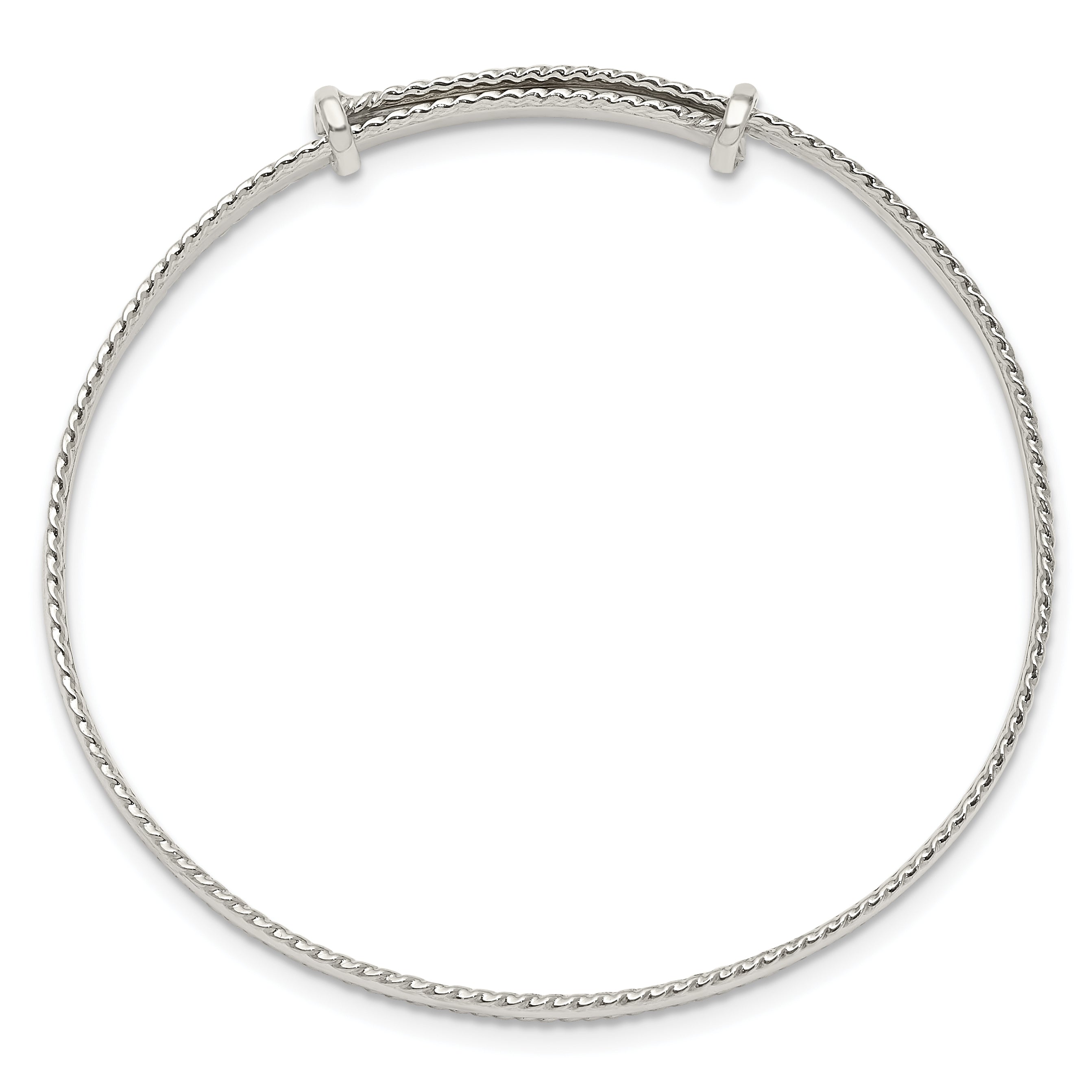 Sterling Silver 925 Girls' Milgrain Adjustable Polished Bracelet