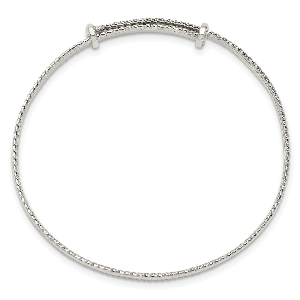 Sterling Silver 925 Girls' Milgrain Adjustable Polished Bracelet