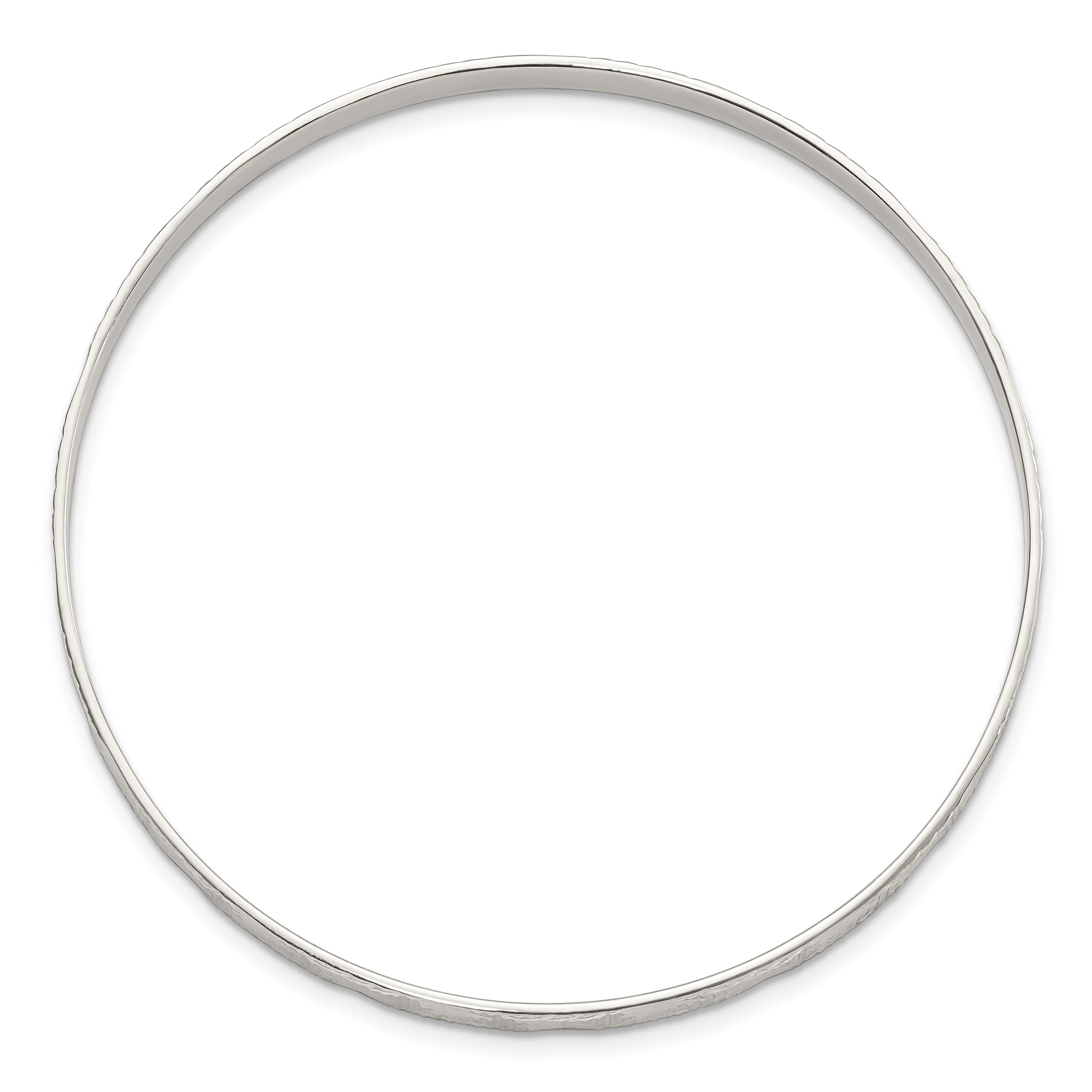 Sterling Silver Diamond Cut Slip-on Bangle Secondary image
