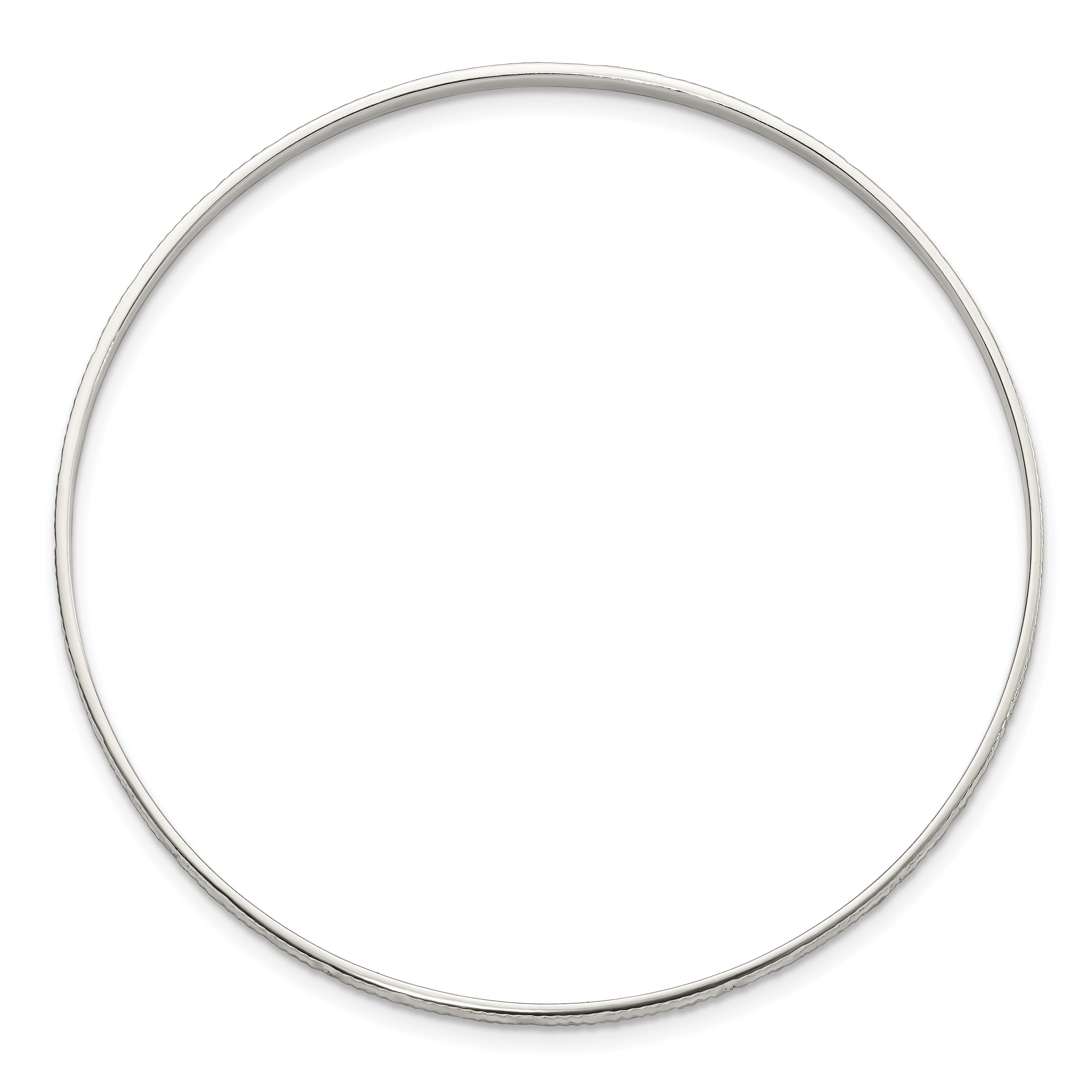 Sterling Silver Diamond Cut Slip-on Bangle Secondary image