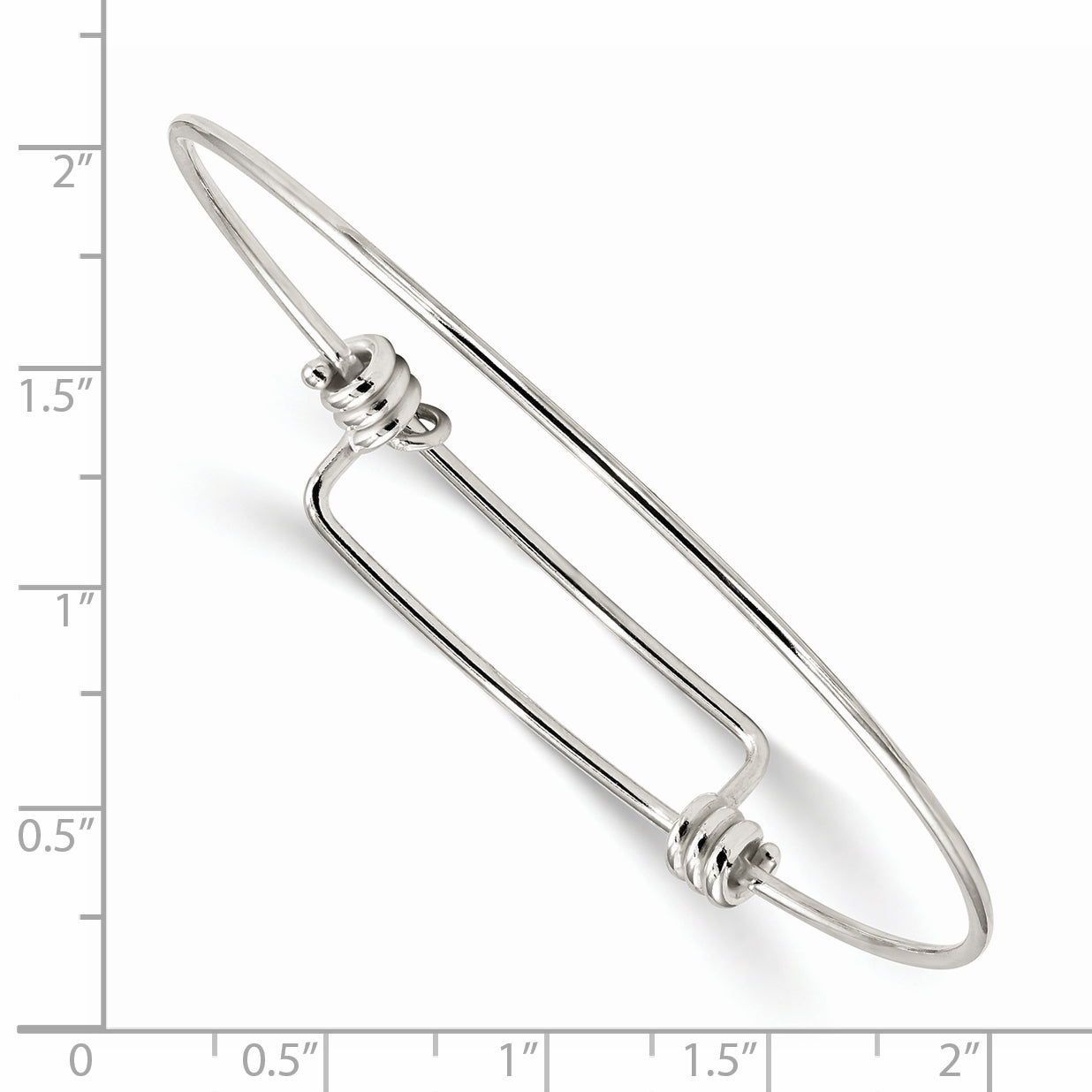 Sterling Silver Polished Expandable Slip-On Bangle Secondary image