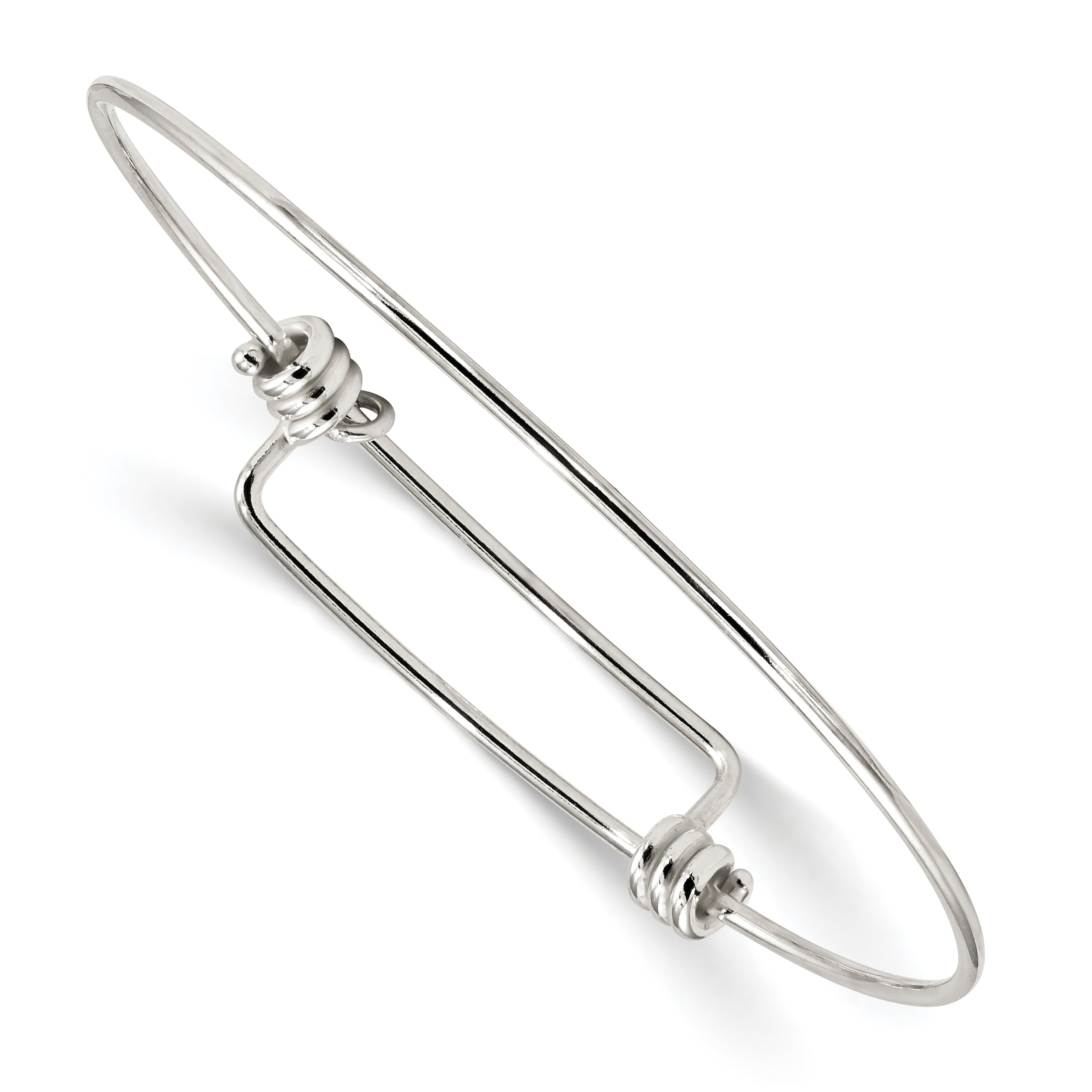 Sterling Silver Polished Expandable Slip-On Bangle Main image