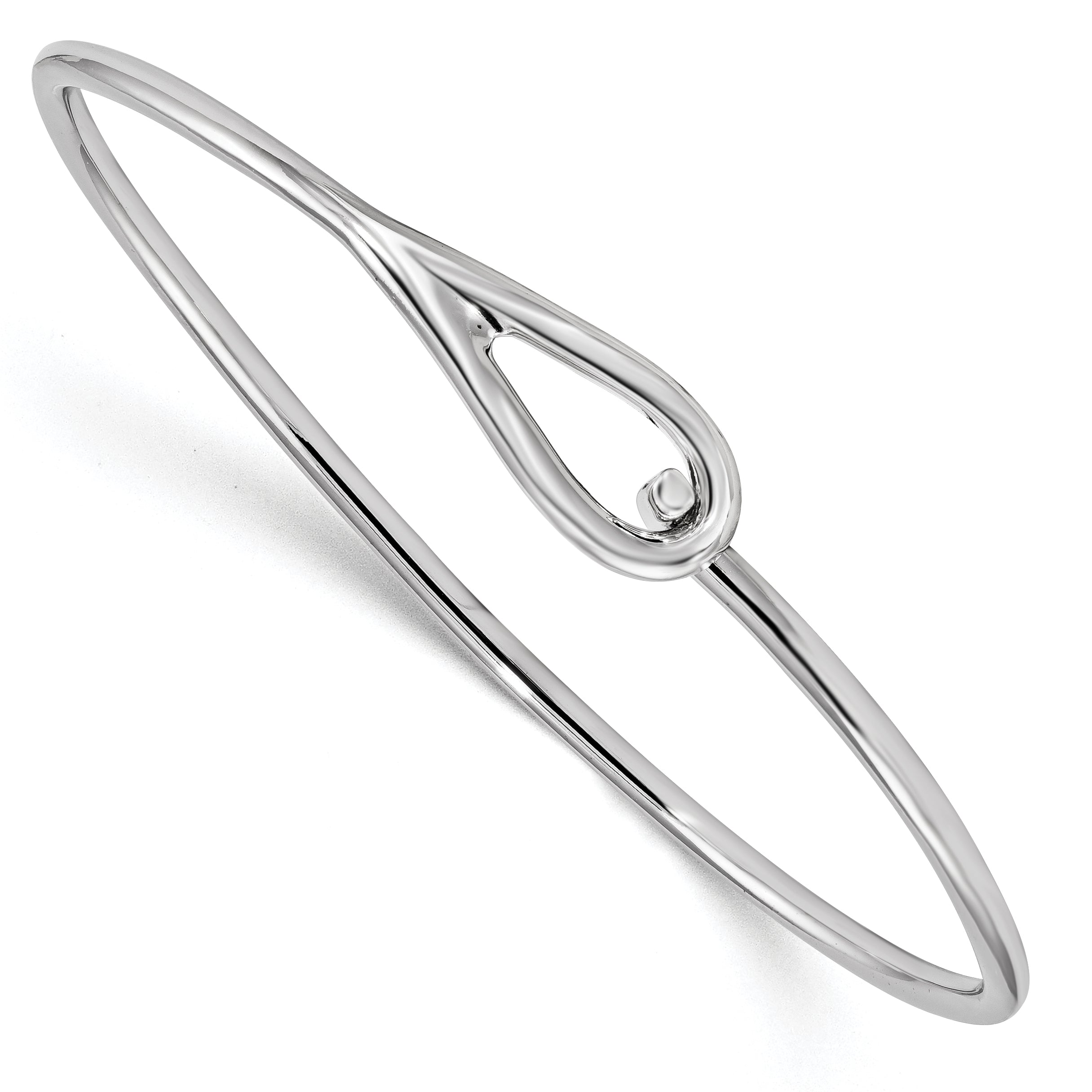 Sterling Silver Rhodium-plated Polished Bangle Main image
