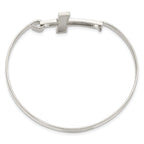 Sophia Jewelers Sterling Silver 925 Polished CroSterling Silver Bangle Elegant Handmade Design