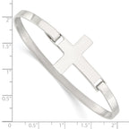 Sophia Jewelers Sterling Silver 925 Polished CroSterling Silver Bangle Elegant Handmade Design