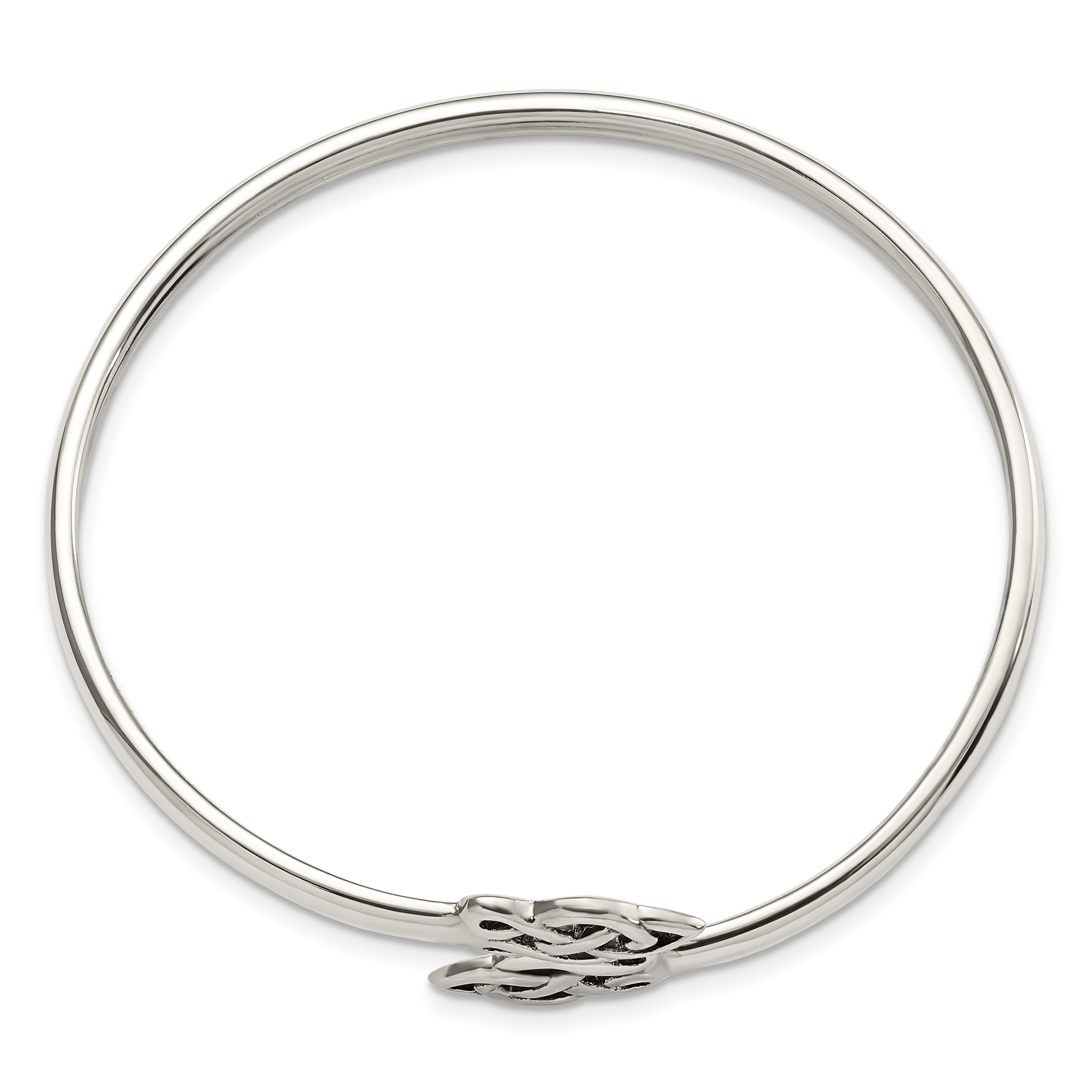 Sophia Jewelers 925 Sterling Silver Celtic Flexible Bangle for Women Secondary image