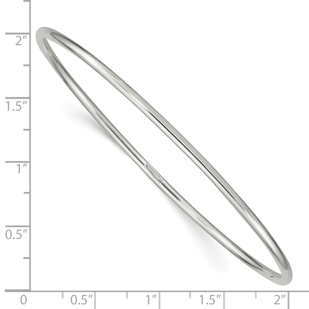 Sterling Silver 925 Women's Polished Slip-On Bangle by Sophia Jewelers