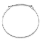 Sterling Silver Rhodium-plated Polished Children's ID Bangle Bracelet