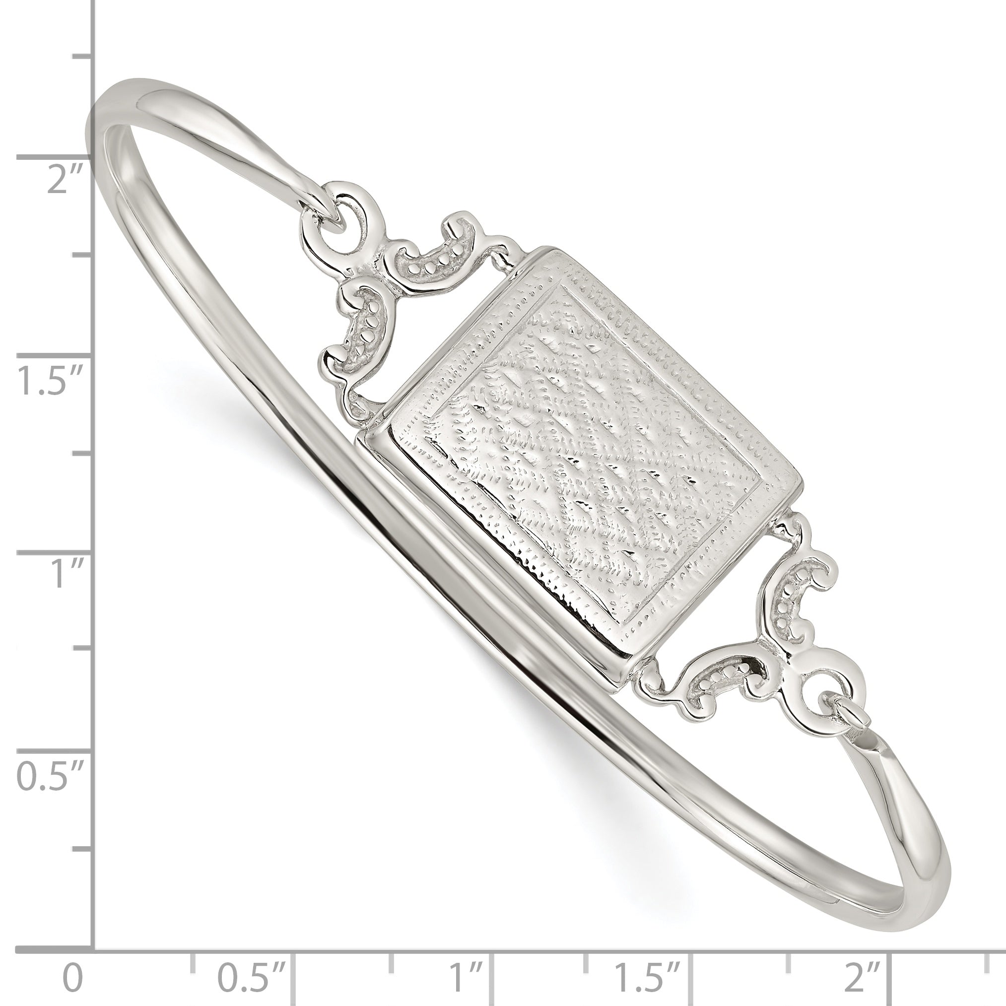 Sophia Jewelers Sterling Silver 925 Polished Locket Bangle for Women