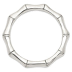 Sterling Silver Polished Bamboo Slip-on Bangle
