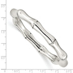 Sterling Silver Polished Bamboo Slip-on Bangle