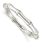 Sterling Silver Polished Bamboo Slip-on Bangle