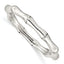 Sterling Silver Polished Bamboo Slip-on Bangle