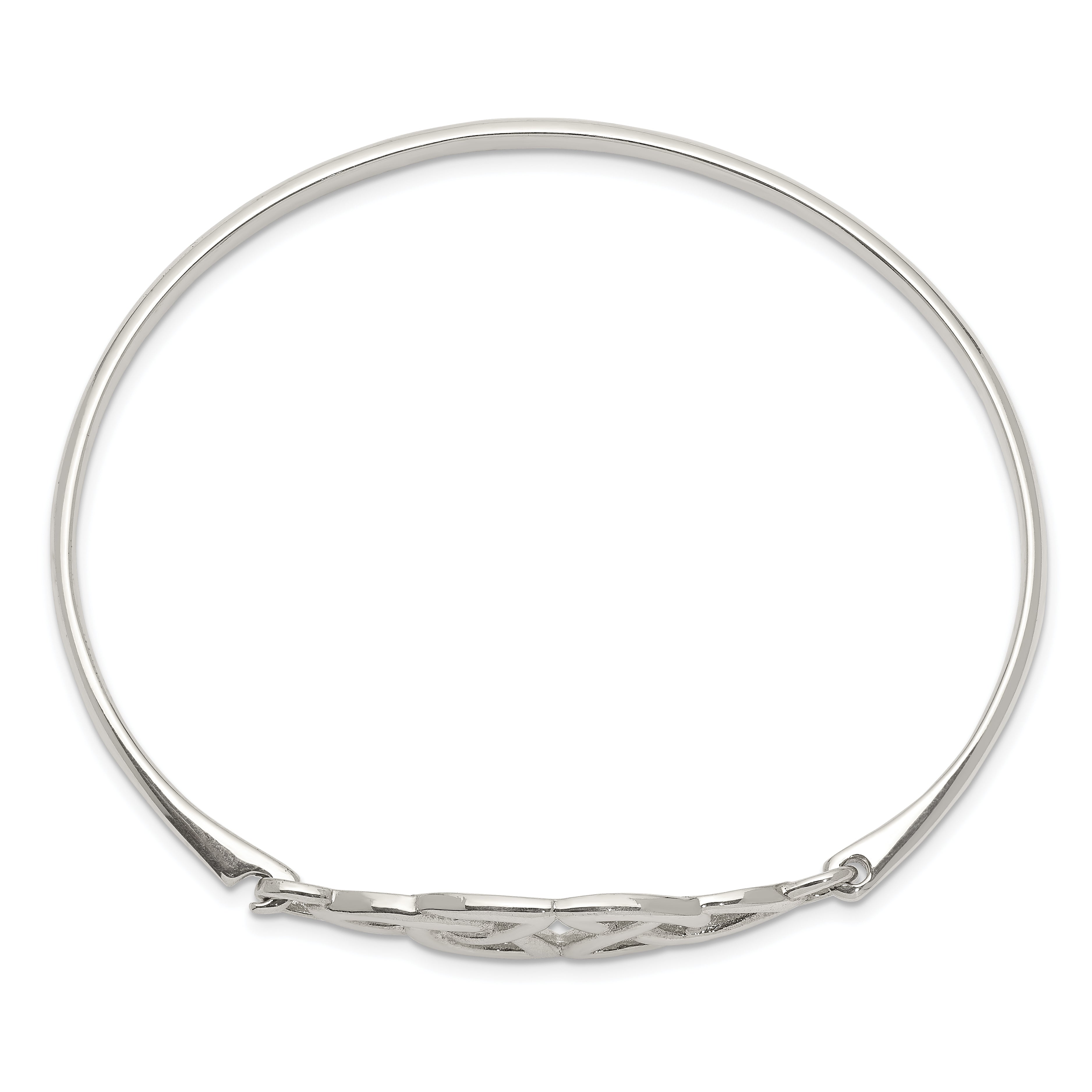 Sterling Silver Polished Celtic Bangle Secondary image