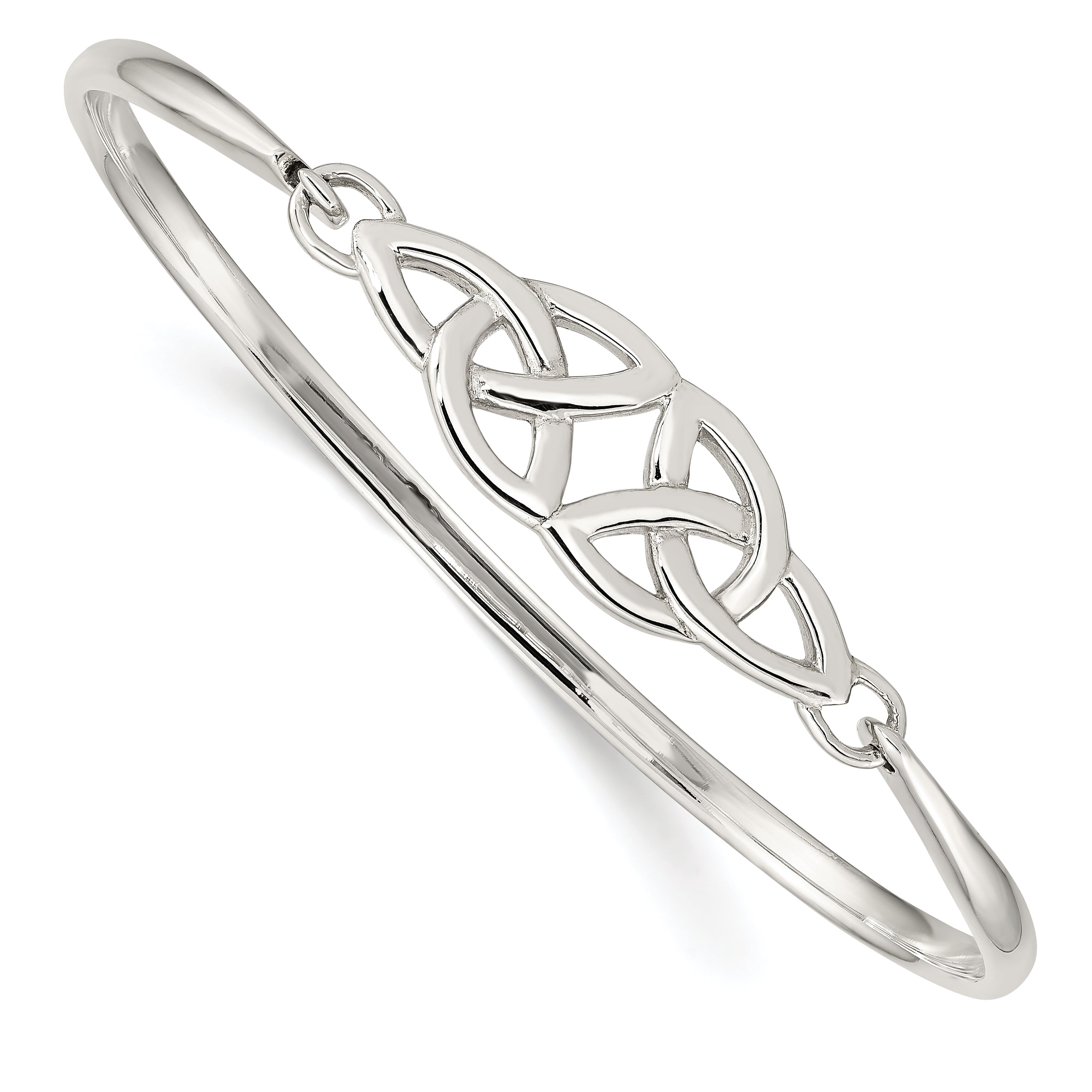 Sterling Silver Polished Celtic Bangle Main image
