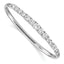 Sterling Silver Rhodium-plated Graduated CZ Hinged Bangle