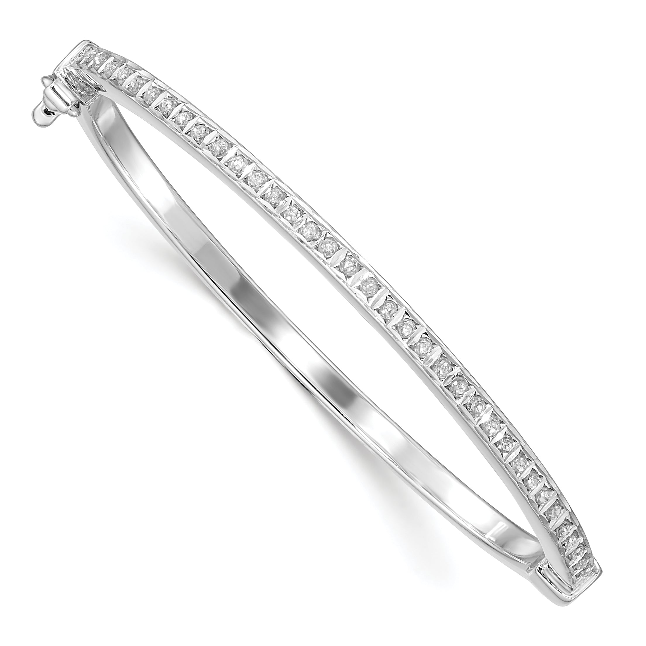 Diamond Fascination Diamond Mystique Sterling Silver Platinum-plated Diamond Baby Bangle Main image