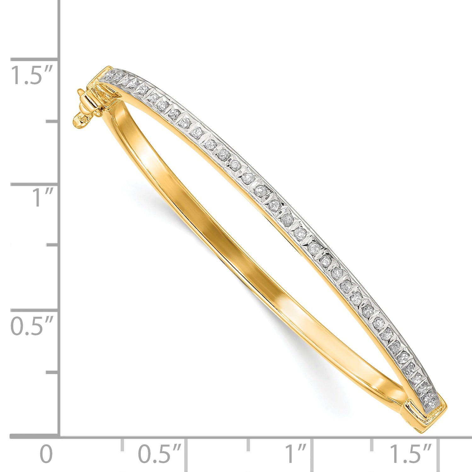 Diamond Fascination Diamond Mystique Sterling Silver 18K Gold-plated Diamond Baby Bangle