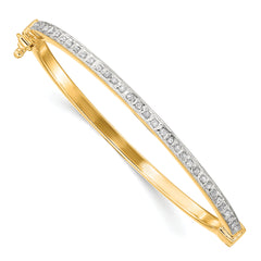 Diamond Fascination Diamond Mystique Sterling Silver 18K Gold-plated Diamond Baby Bangle