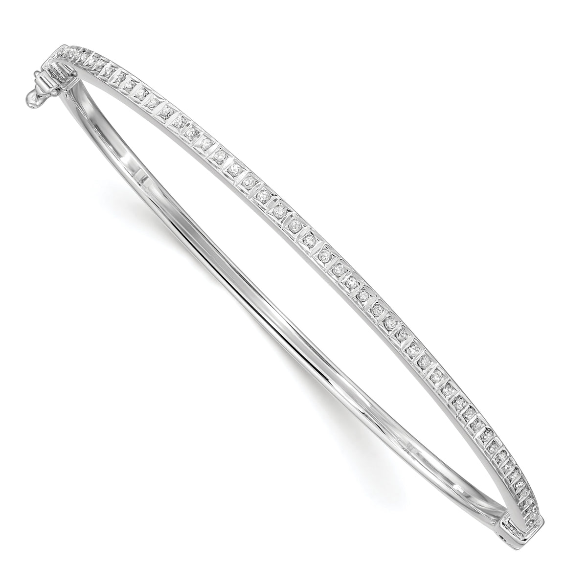 Diamond Fascination Diamond Mystique Sterling Silver Platinum-plated carart Diamond Bangle