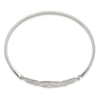 Sterling Silver Butterfly and CZ Tree Bangle