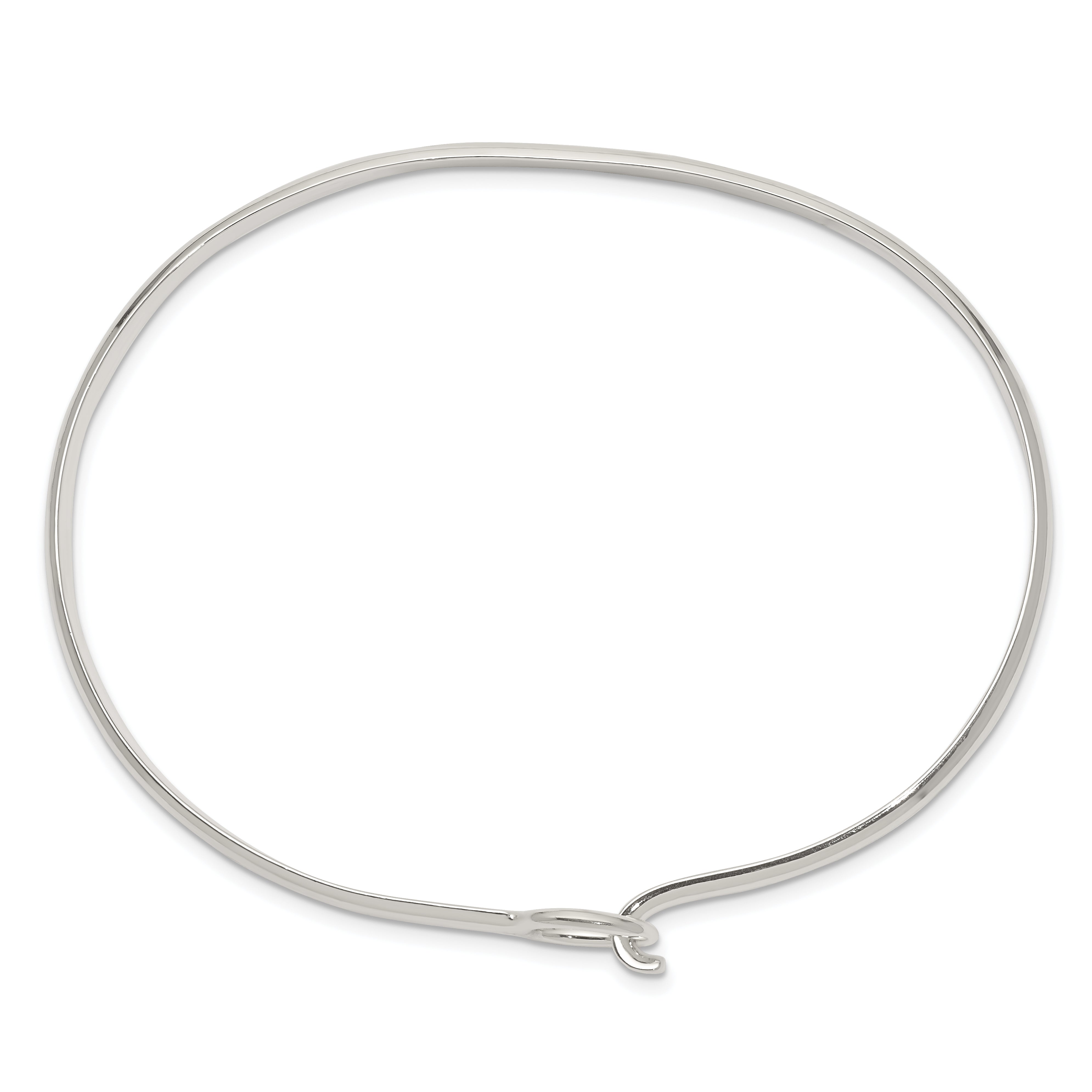 Sophia Jewelers Sterling Silver 925 Polished Flexible Bangle for Women