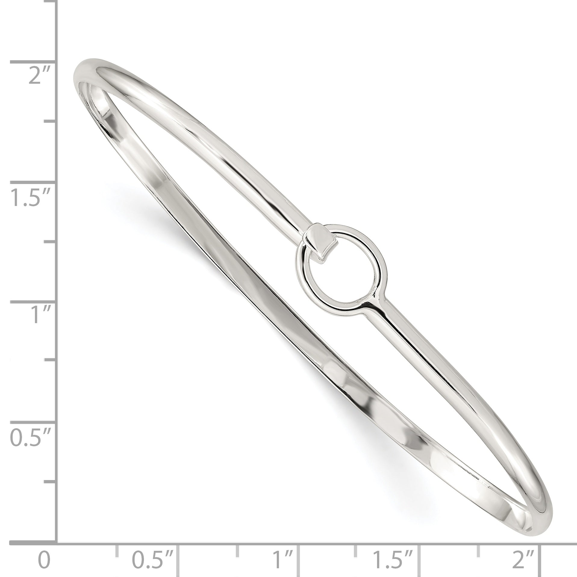 Sophia Jewelers Sterling Silver 925 Polished Flexible Bangle for Women