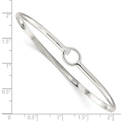 Sophia Jewelers Sterling Silver 925 Polished Flexible Bangle for Women