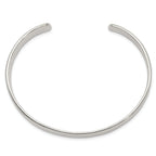 Sterling Silver 925 Women's Cuff Bracelet with Polished Flexible Design