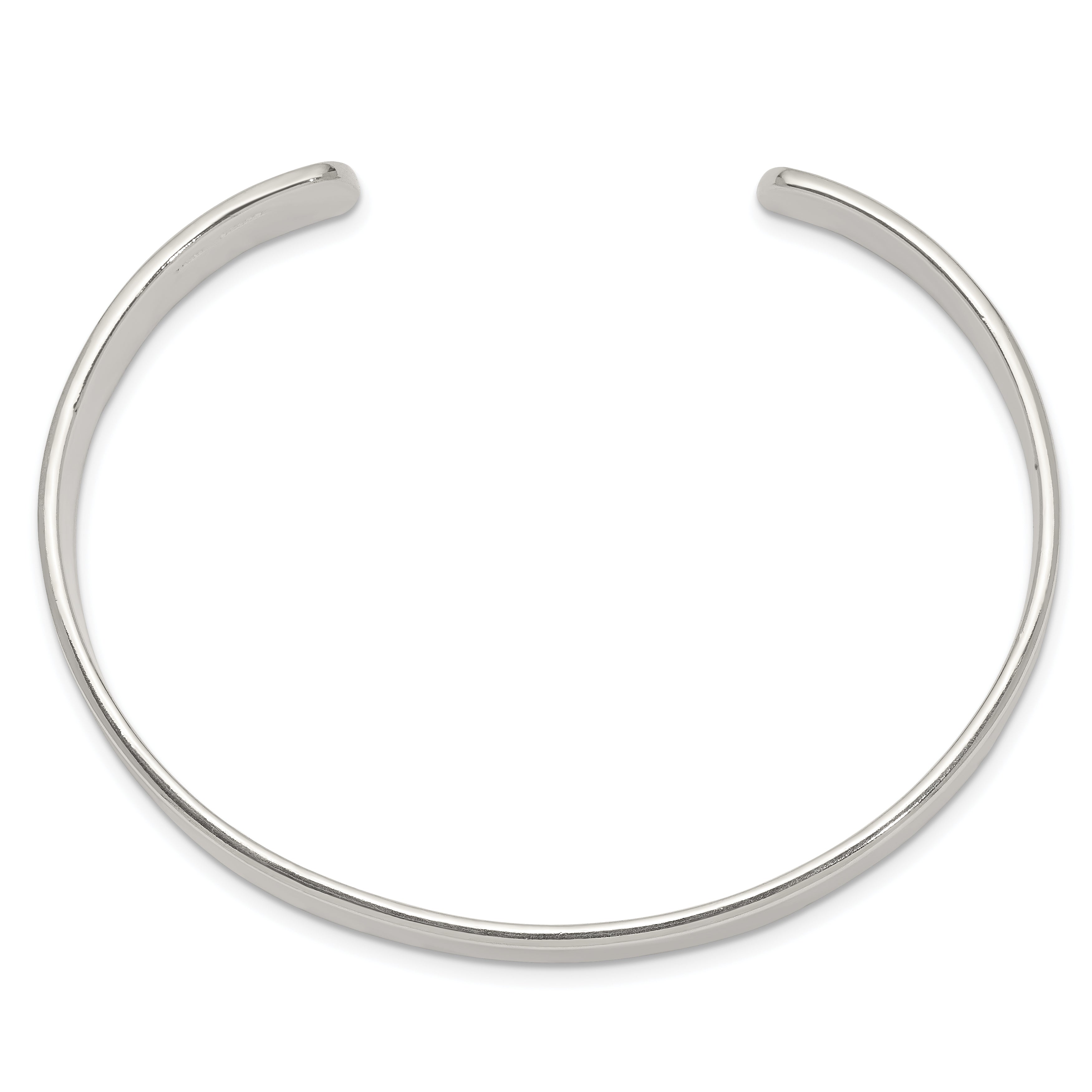 Sterling Silver 925 Women's Cuff Bracelet with Polished Flexible Design