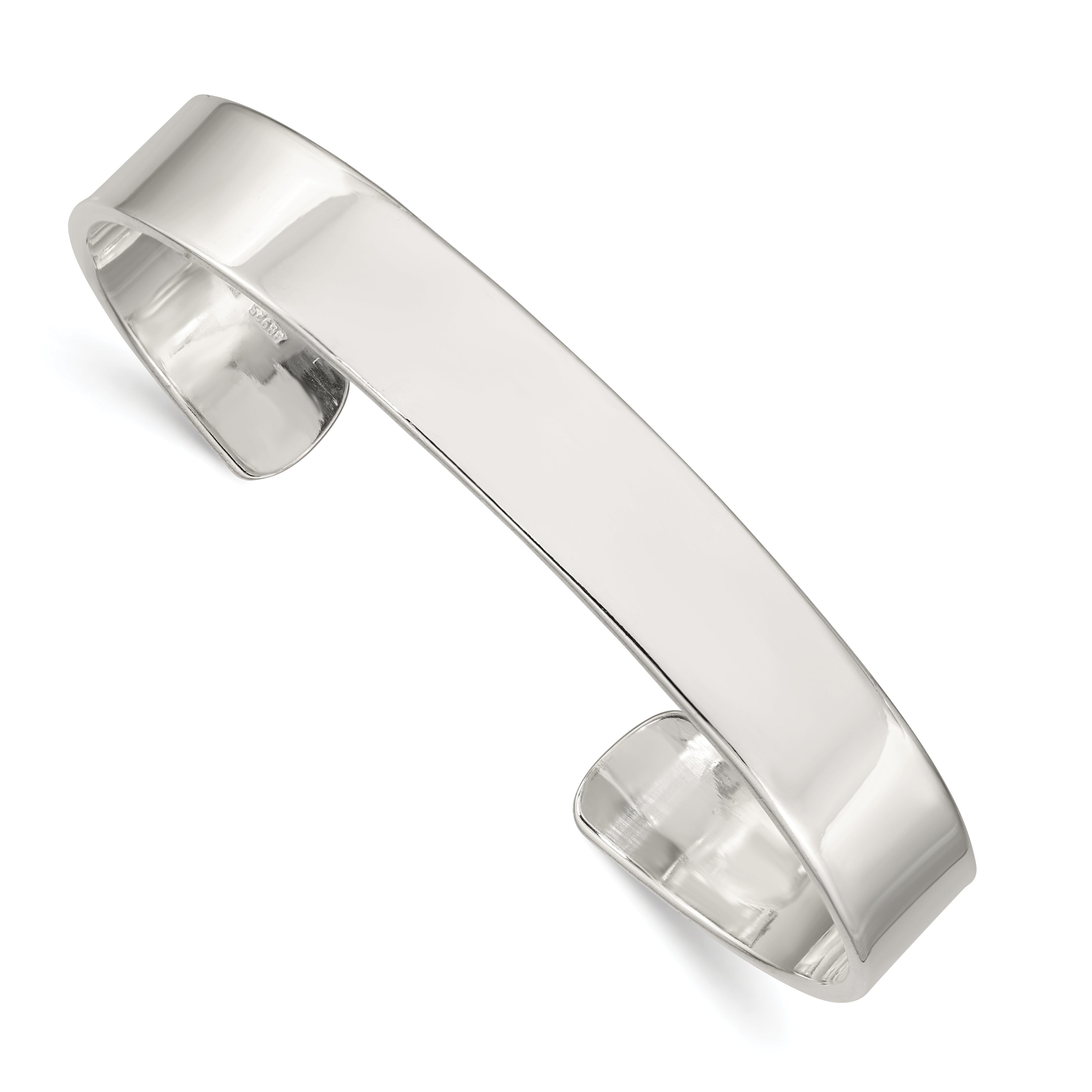 Sterling Silver 9.75mm Cuff Bangle Bracelet Main image