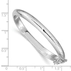 Sophia Jewelers Sterling Silver Baby Bangle with Safety Clasp Polished Finish
