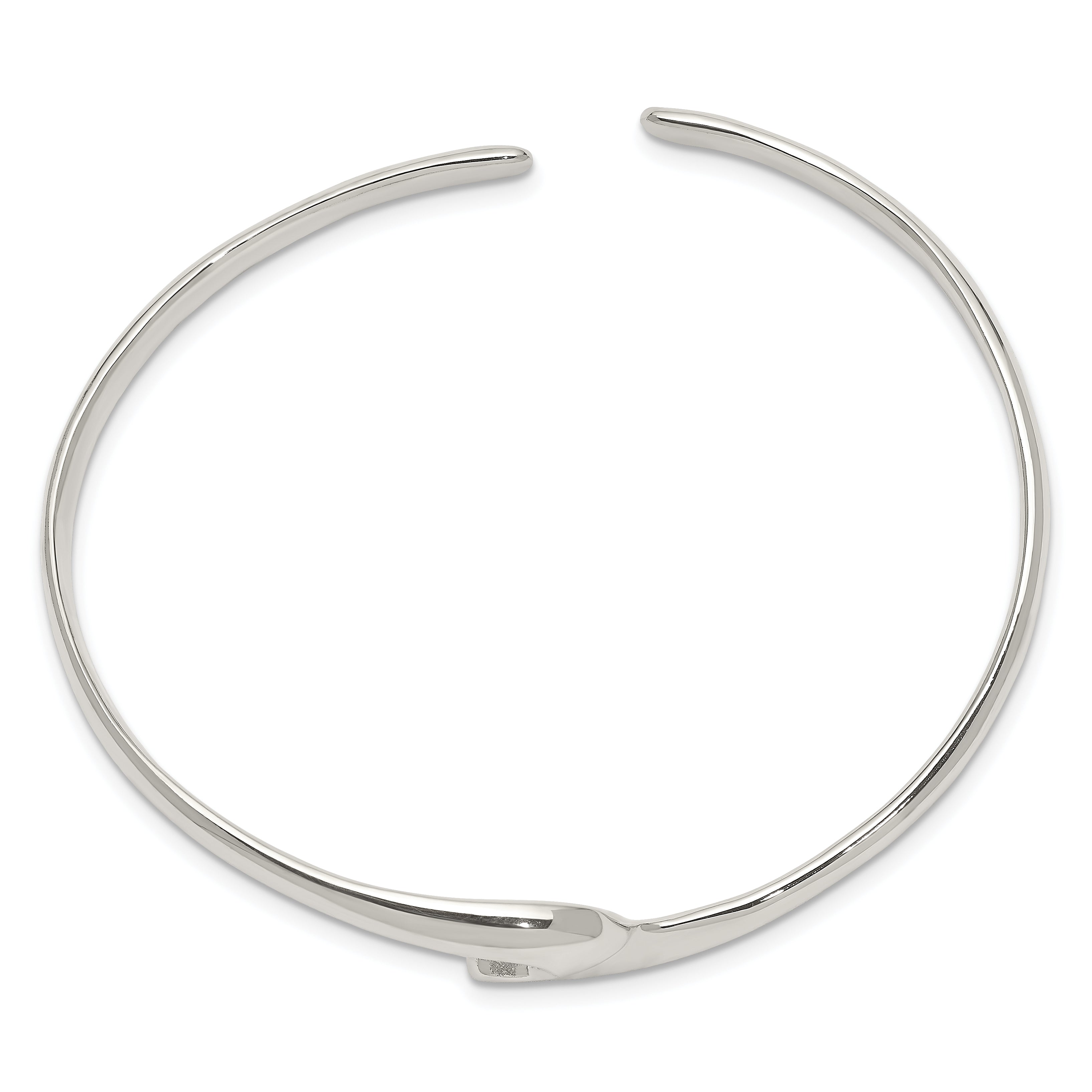 Sophia Jewelers Sterling Silver 925 Polished Flexible Women's Cuff Bangle Bracelet