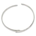 Sophia Jewelers Sterling Silver 925 Polished Flexible Women's Cuff Bangle Bracelet