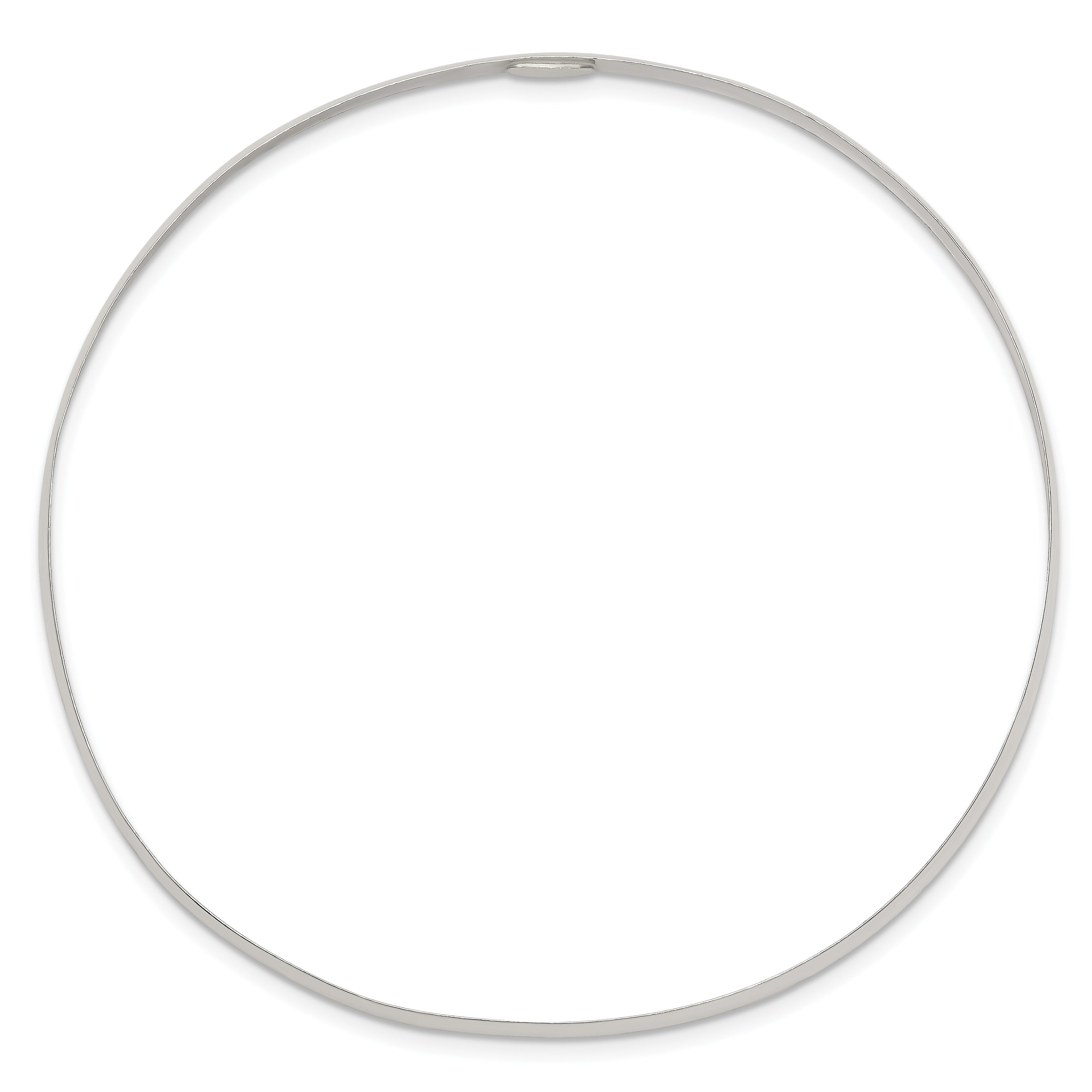 Sterling Silver 3mm Solid Polished Plain Slip-On Bangle Bracelet Secondary image