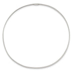 Sterling Silver 3mm Solid Polished Plain Slip-On Bangle Bracelet