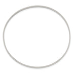 Sterling Silver 925 Polished Bangle Bracelet with Solid Slip-On Design