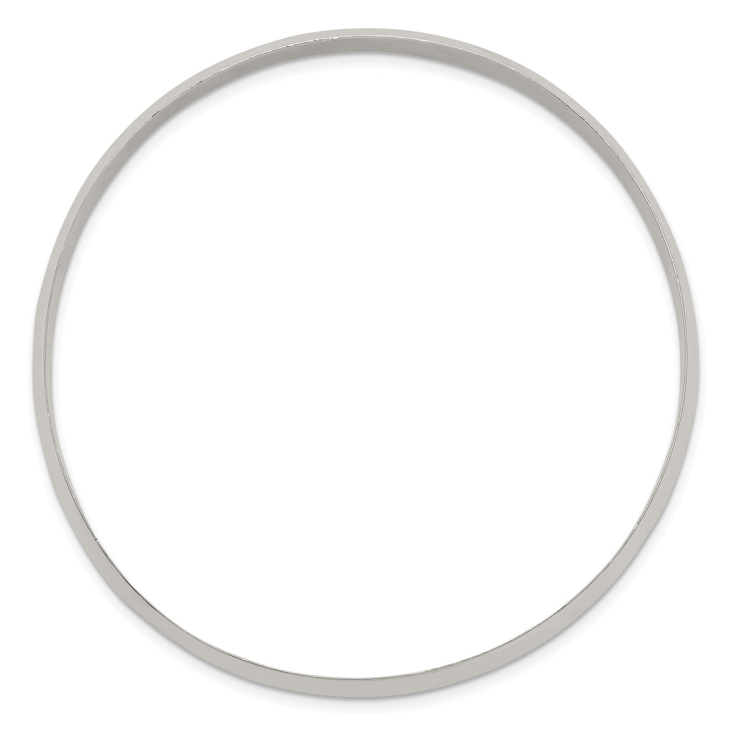 925 Sterling Silver Women's Solid Polished Slip-On Bangle Bracelet