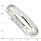 Sterling Silver 925 Women's Polished Solid Slip-On Bangle Bracelet