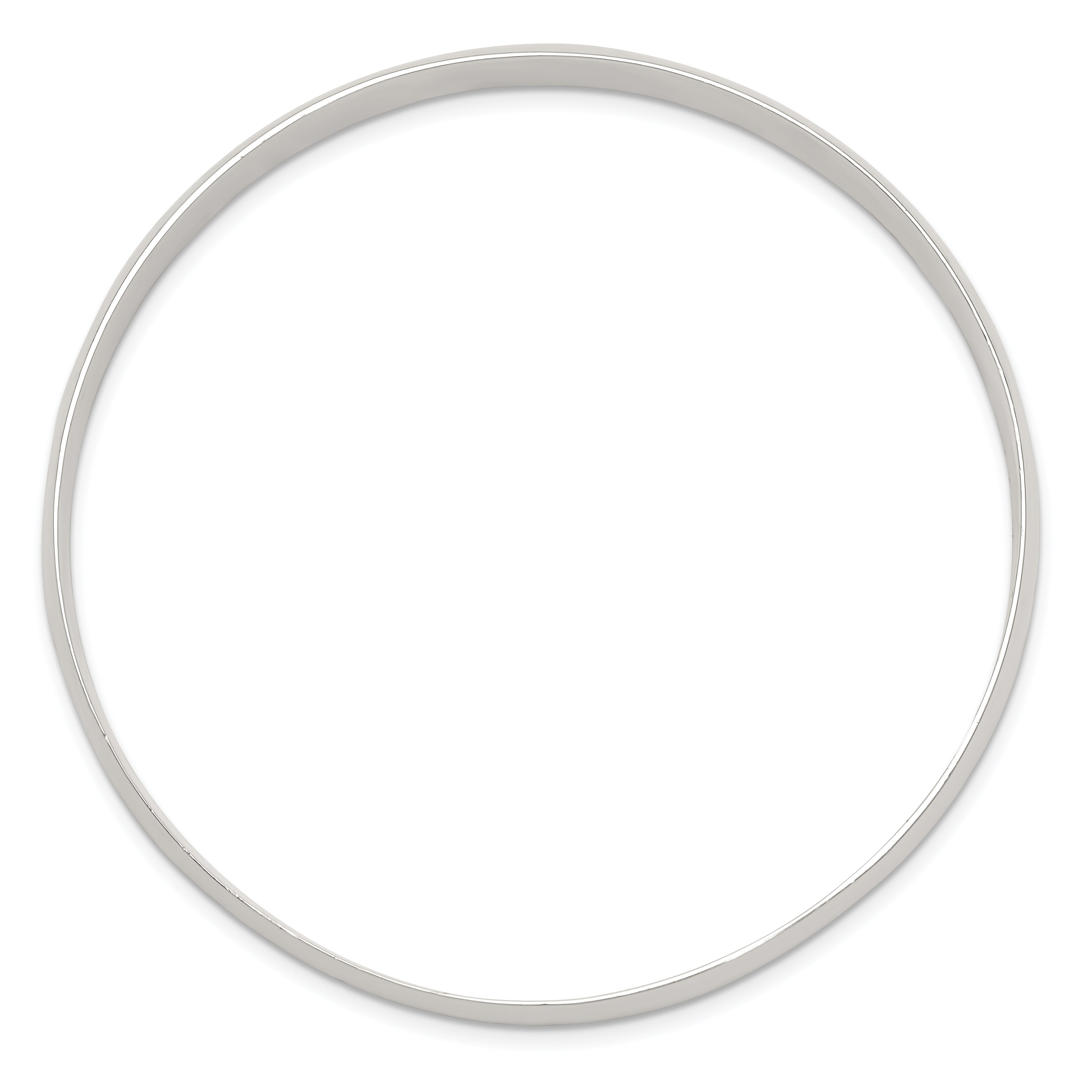 Sterling Silver 9.75mm Solid Polished Plain Slip-On Bangle Bracelet Secondary image