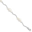 Sterling Silver Rhod-plated 3-6mm FWC Pearl Bracelet