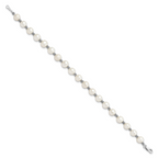 Sterling Silver Rhodium-plated White FW Cultured Pearl Bracelet