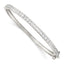 Sterling Silver Rhodium-plated CZ Hinged Bangle Bracelet
