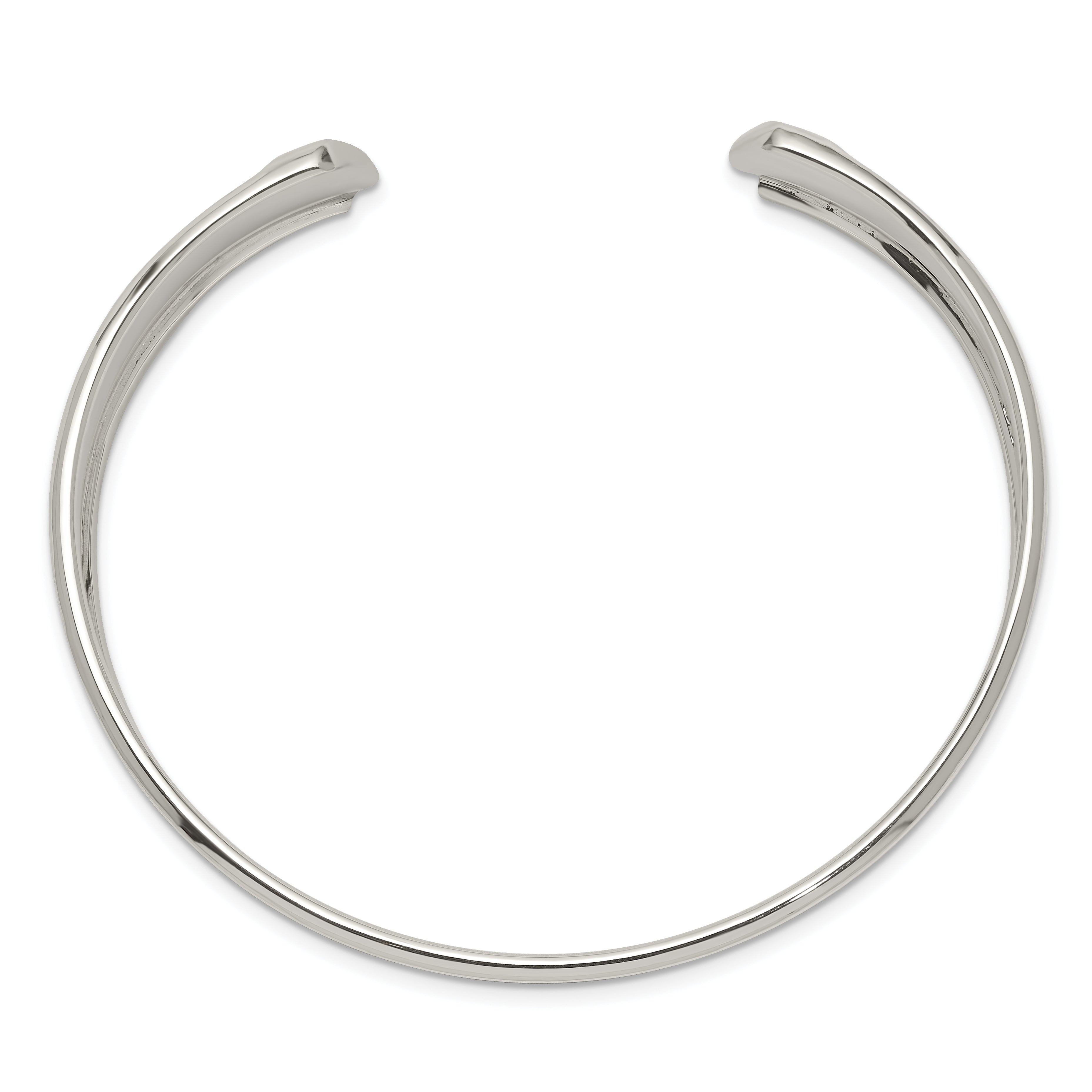 Sophia Jewelers Sterling Silver 925 Women's Engravable Polished Cuff Bangle Secondary image